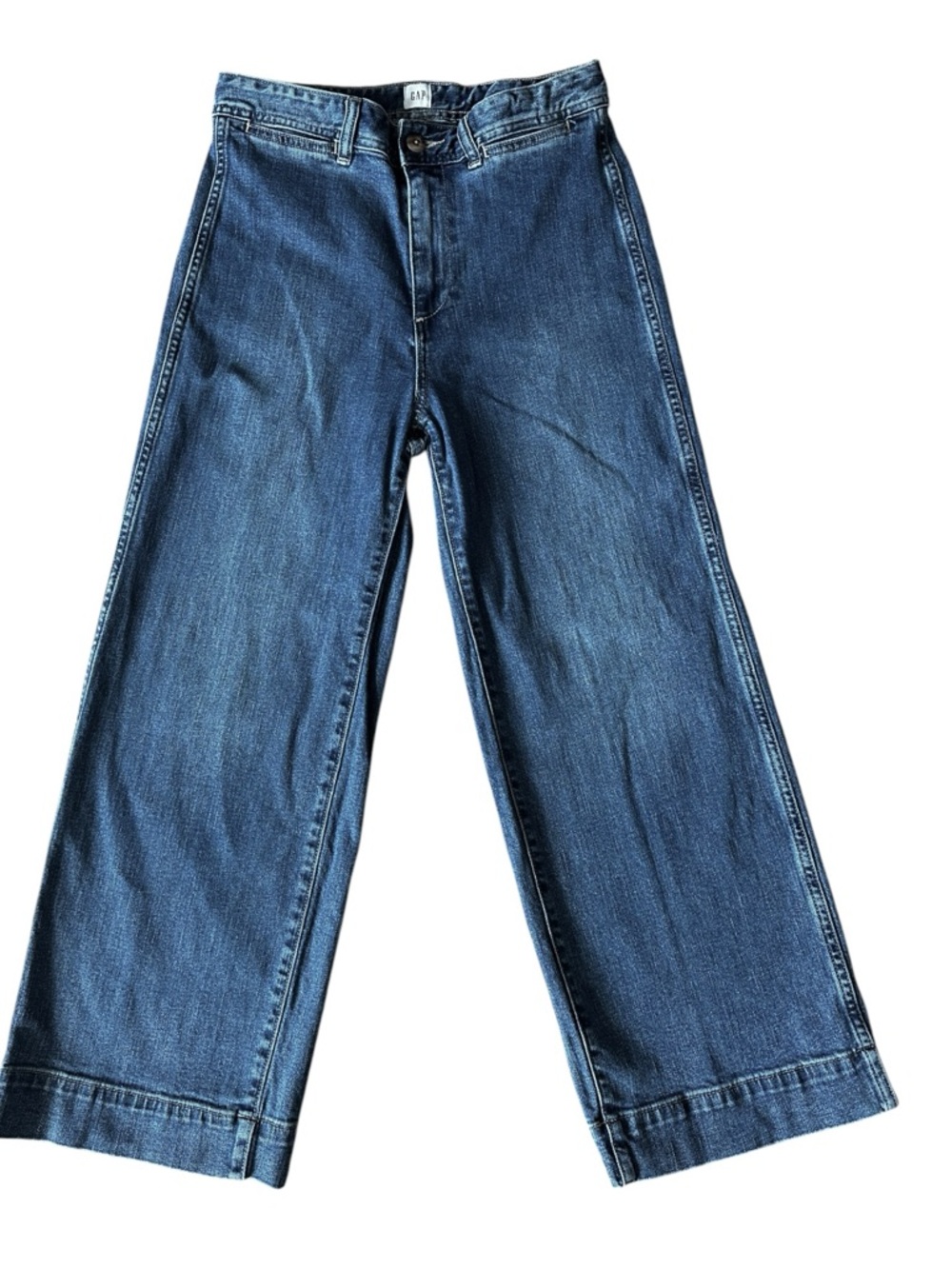 GAP Women’s High Rise Wide Leg Crop Jeans Size 6/28 - Picture 5 of 11